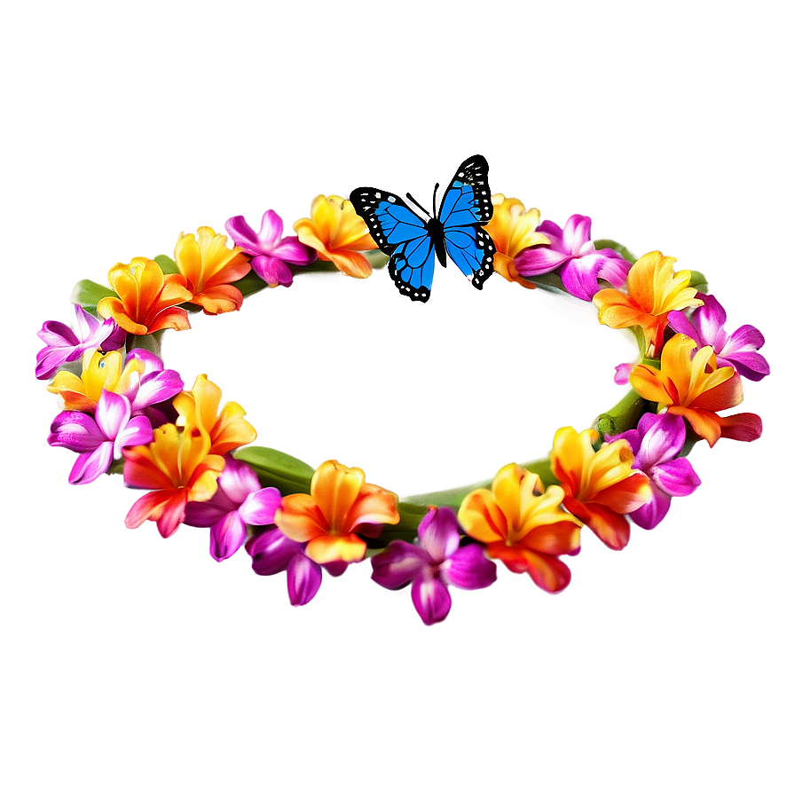 Butterfly Hawaiian Lei Png 90