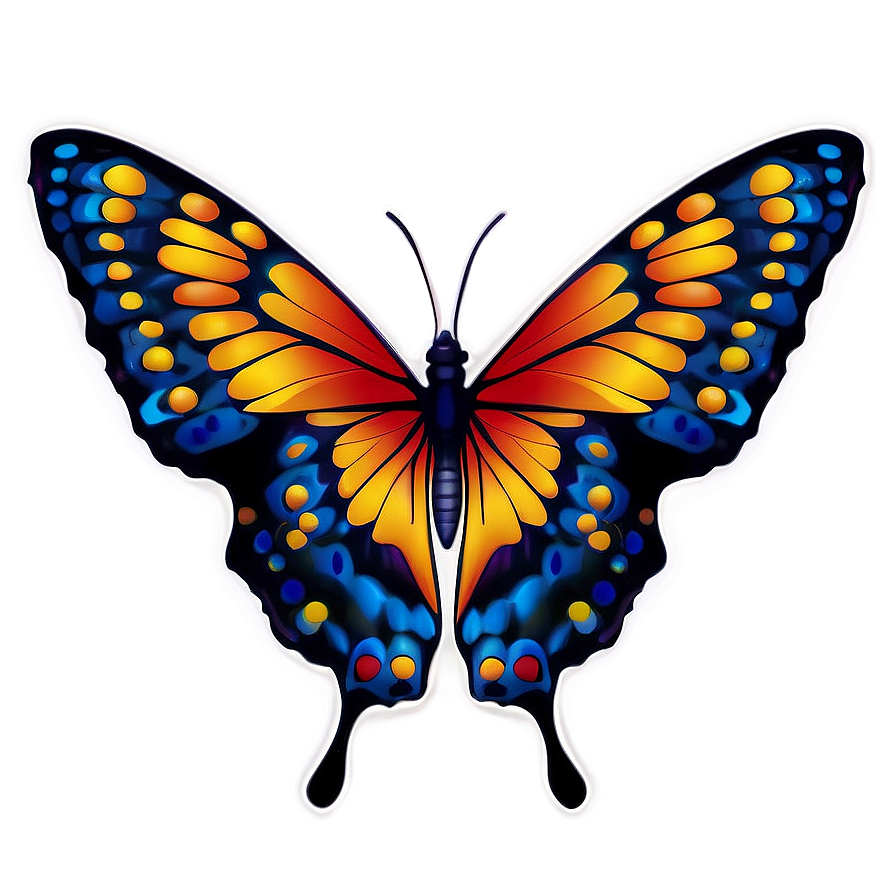 Butterfly Neck Tattoo Compositions Png Sjp72