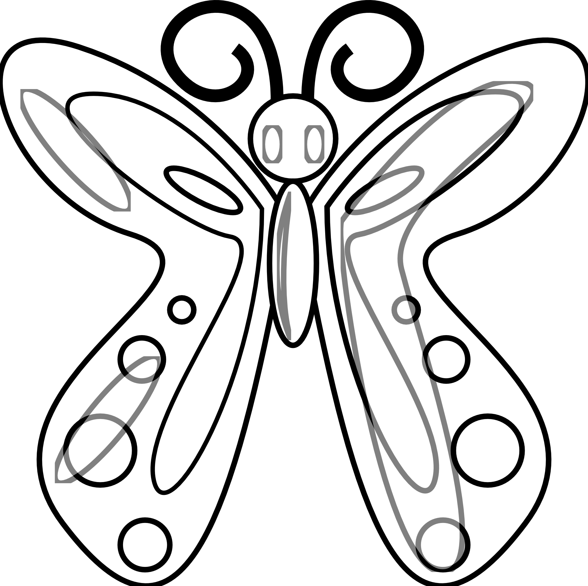 Butterfly Outline Artwork