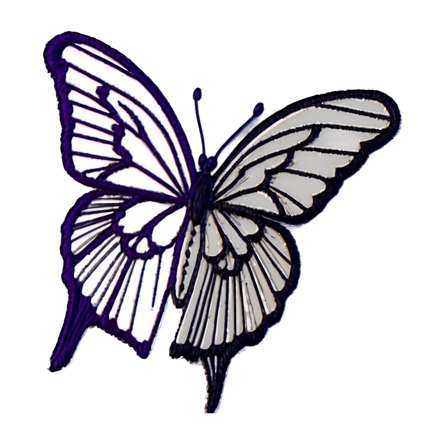 Butterfly Outline For Embroidery Png 05252024