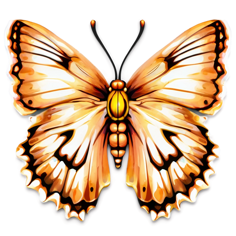 Butterfly Outline With Details Png 72