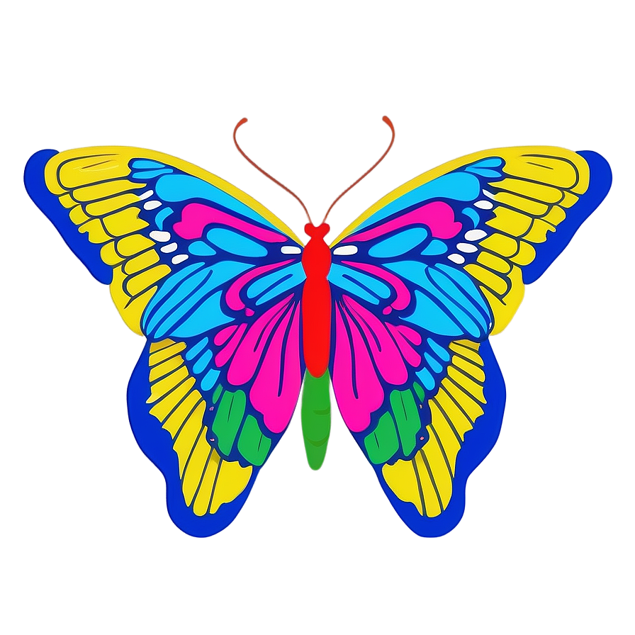 Butterfly Outline With Patterns Png Qeg31