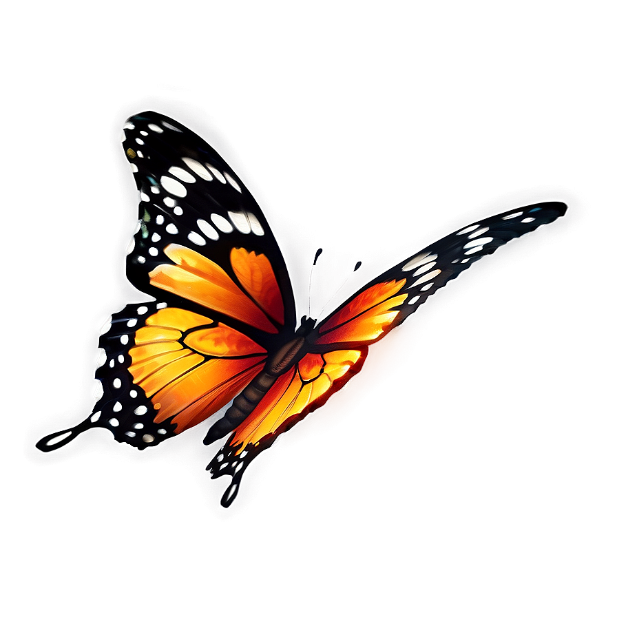 Butterfly With Fire Effect Png Mca