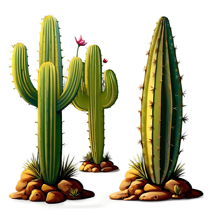 Cactus Ecosystem Background Png 06282024