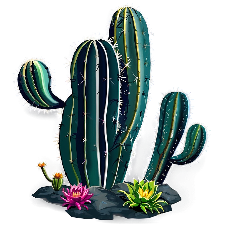 Cactus Ecosystem Background Png 06282024