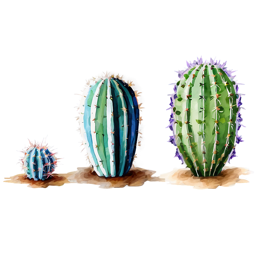 Cactus In Watercolor Splash Png 77