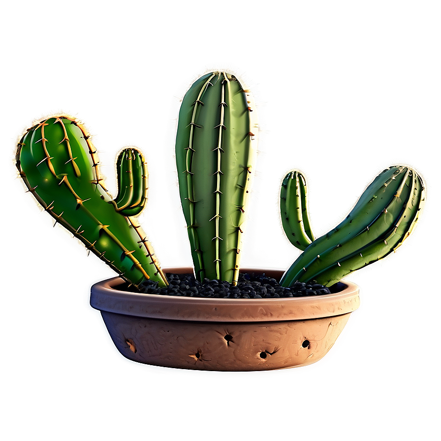 Cactus Sunset Scene Png Abm