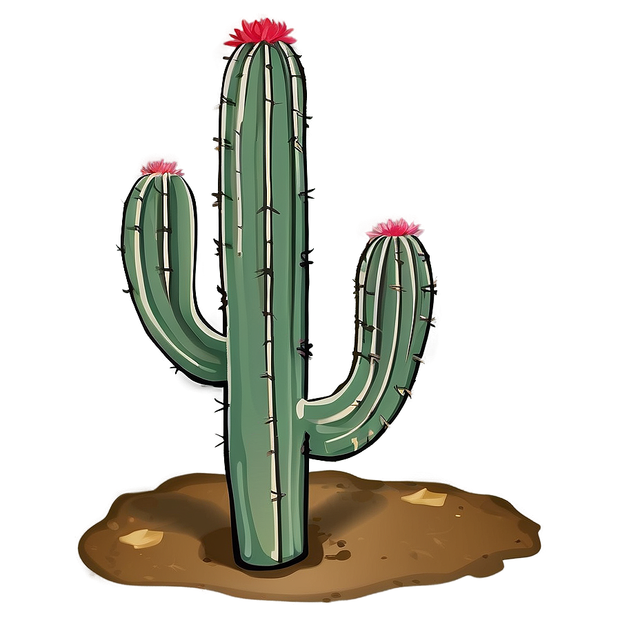 Cactus Under Moonlight Png Eww94