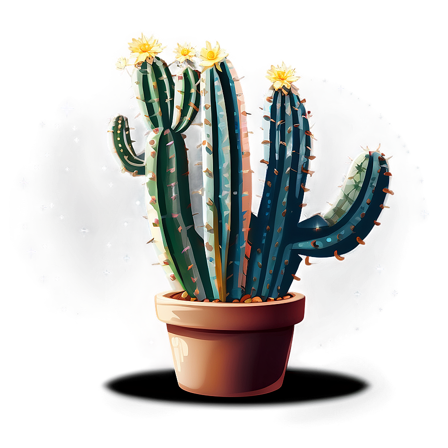 Cactus Under Starry Sky Png Wdv68