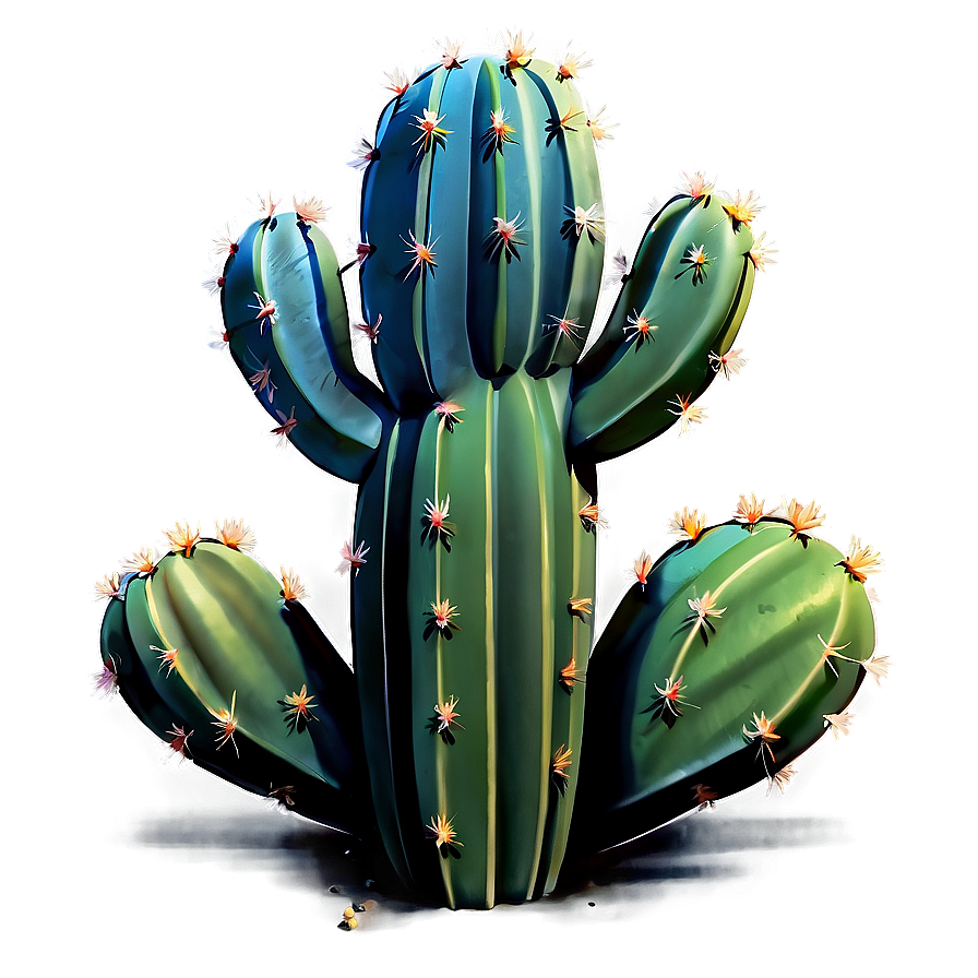 Cactus Under Starry Sky Png Xkn24