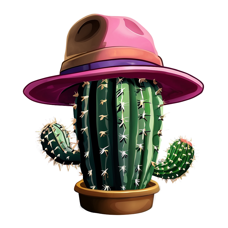 Cactus Wearing Hat Png 93