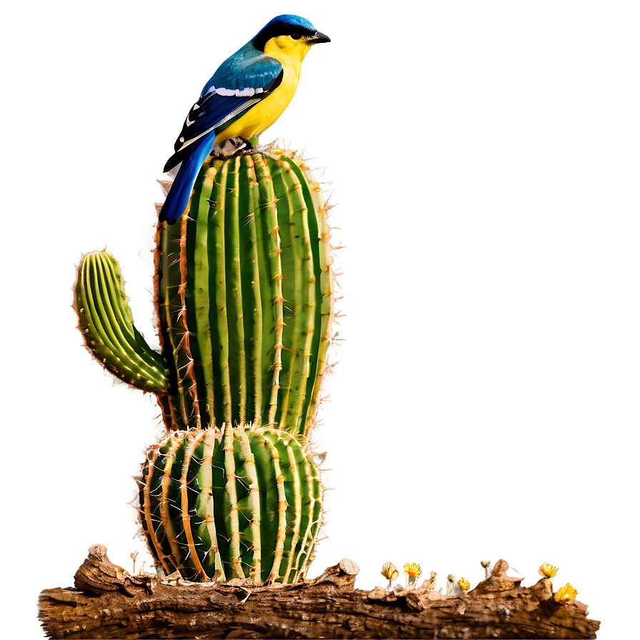 Cactus With Bird Perched Png 42