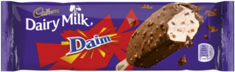 Cadbury Dairy Milk Daim Ice Cream Bar Packaging