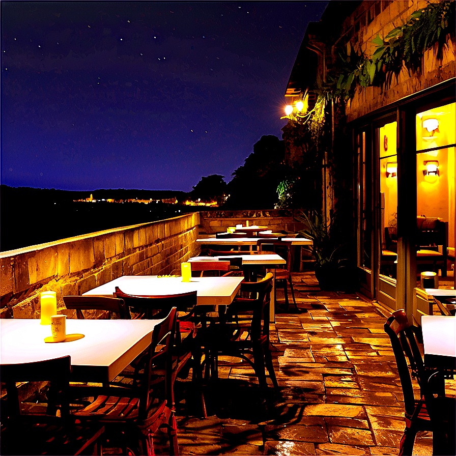 Cafe Terrace At Night Png Dgd37