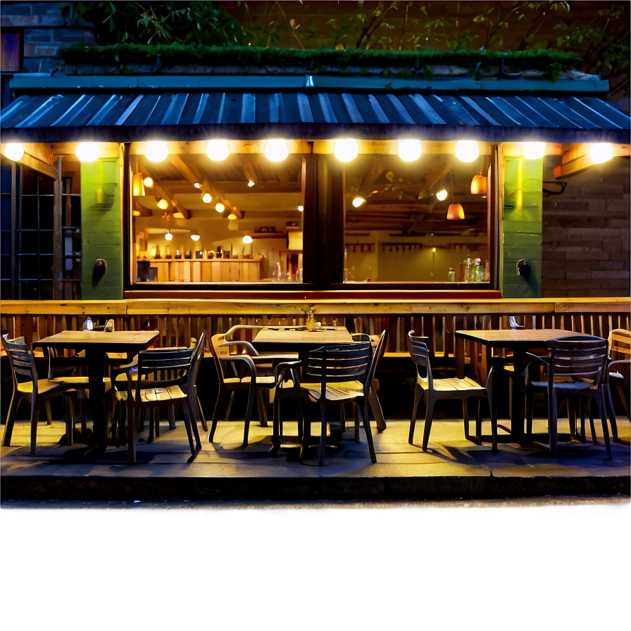 Cafe Terrace At Night Png Rxr84