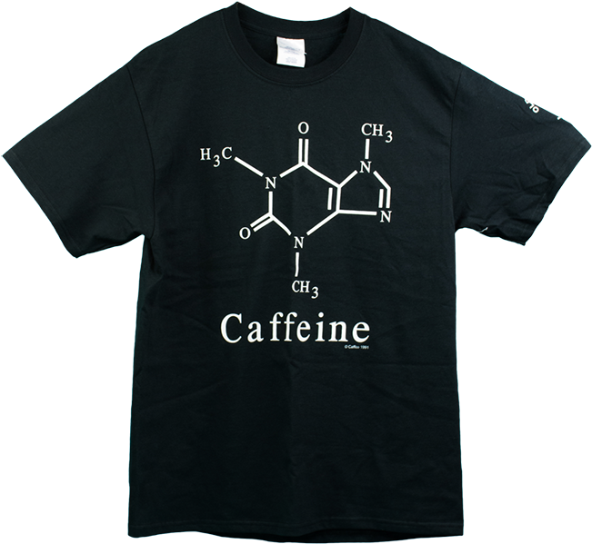 Caffeine Molecule T Shirt Design