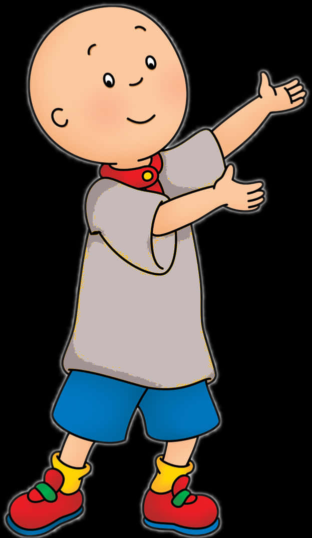 Caillou Cartoon Character Gesture