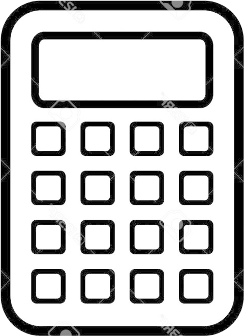 Calculator Icon Blackand White