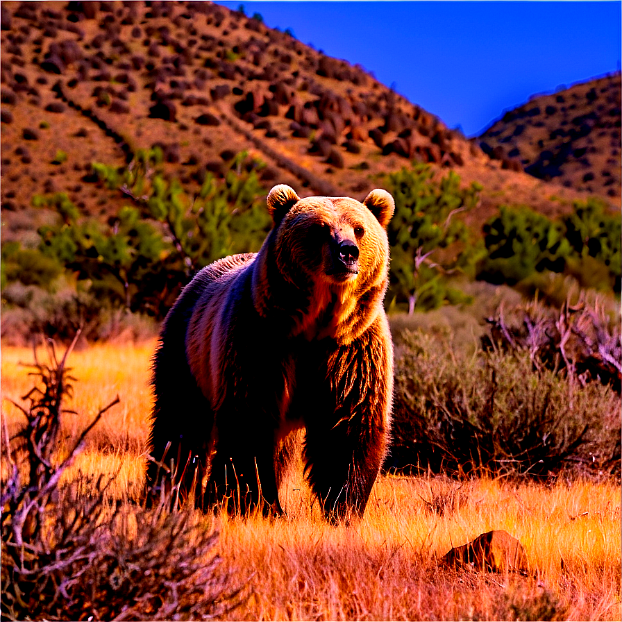 California Bear In The Desert Png 06262024