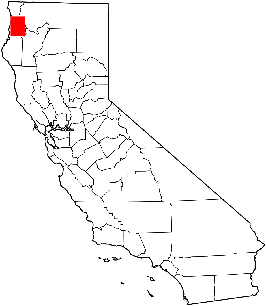 California Mapwith Red Highlighted County