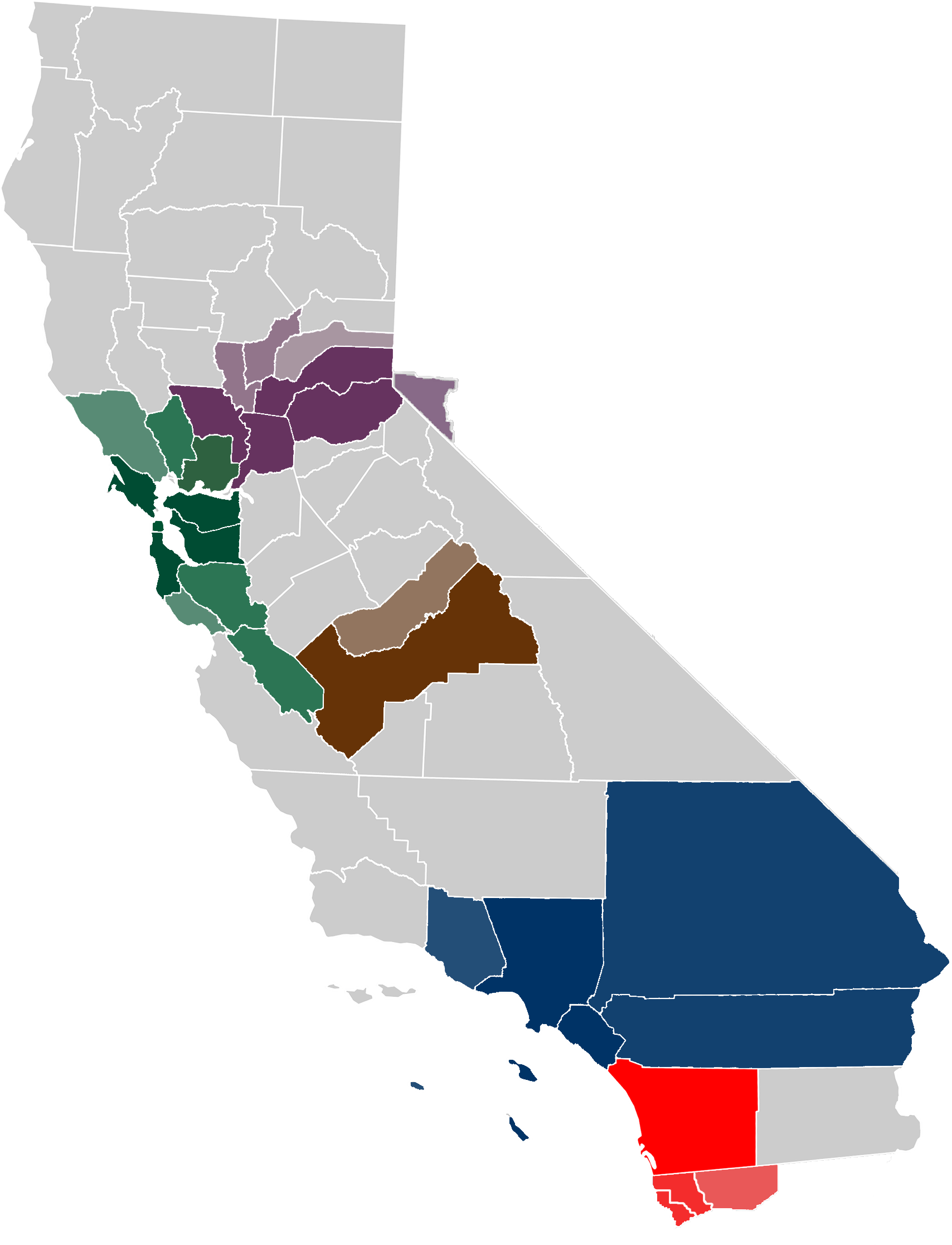 California Regions Map