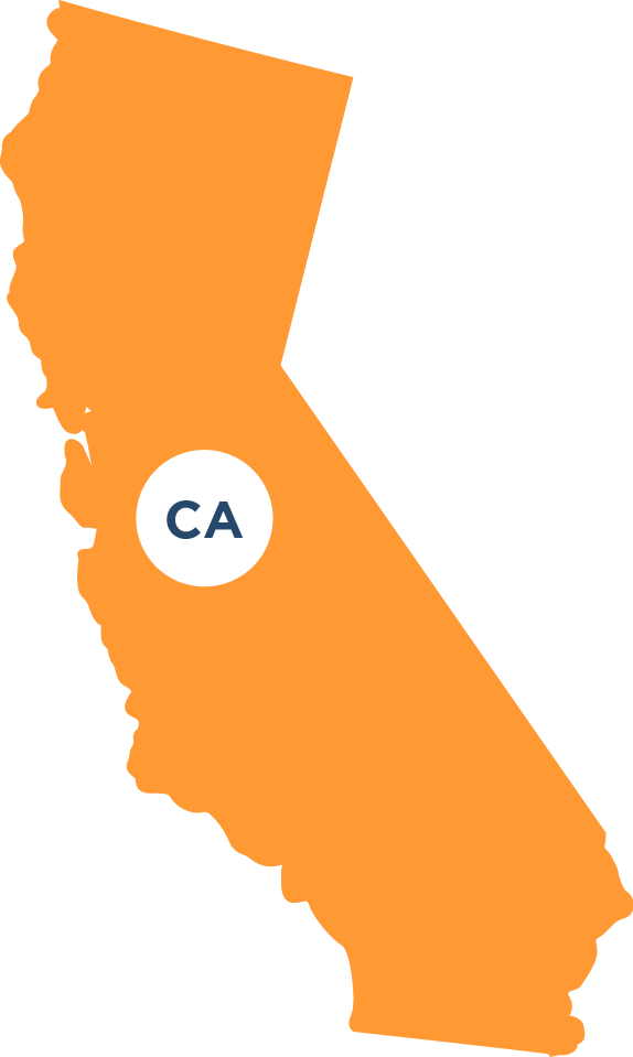 California State Outlinewith Abbreviation