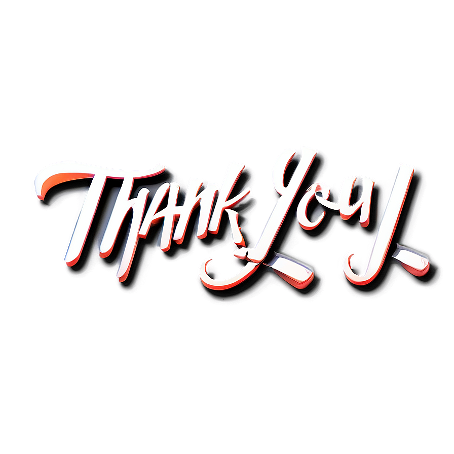 Calligraphy Thank You Stickers Png 80