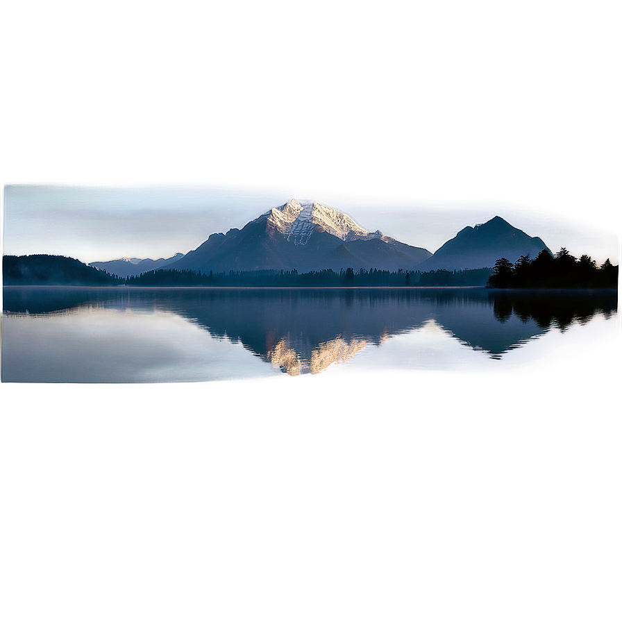 Calm Lake Mist Png 18