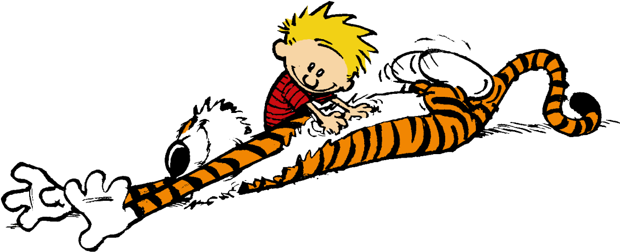 Calvinand Hobbes Playful Tumble