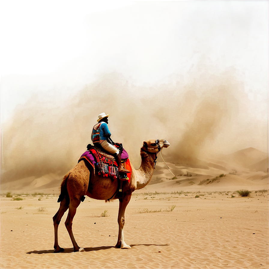 Camel In Sandstorm Png 05212024