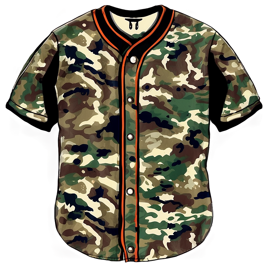 Camo Baseball Jersey Png Lvk