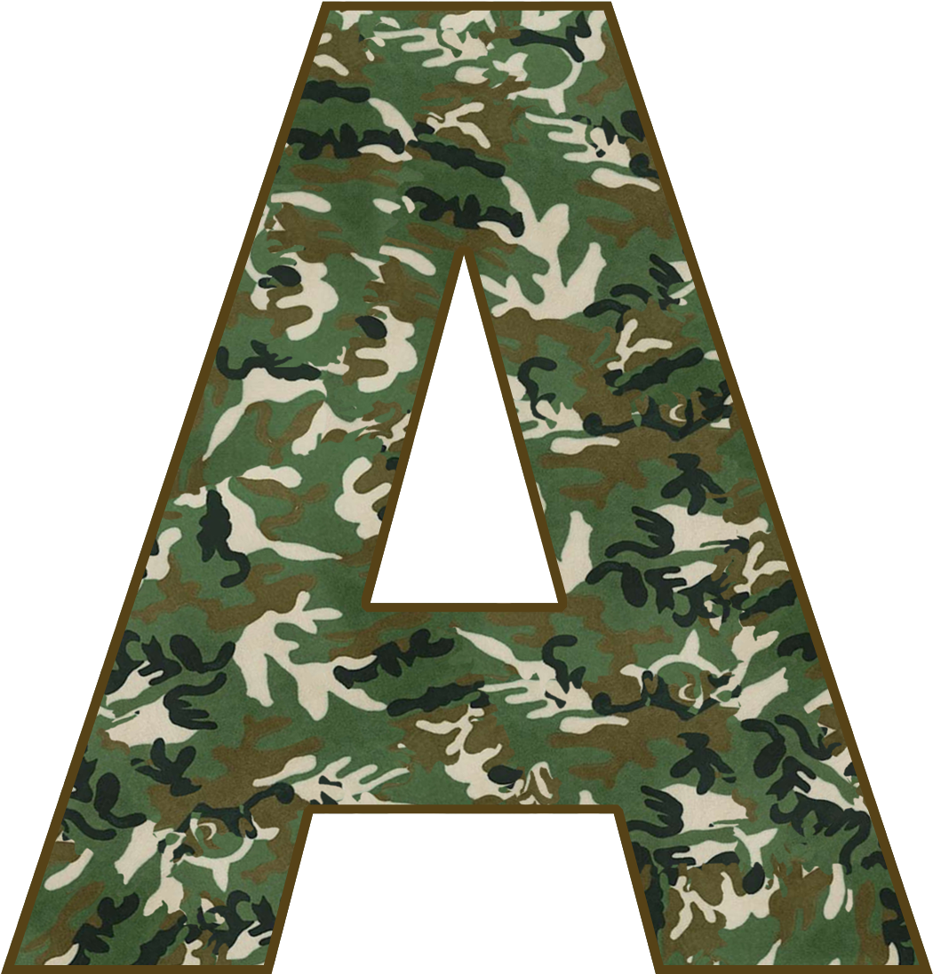 Camo Pattern Letter A