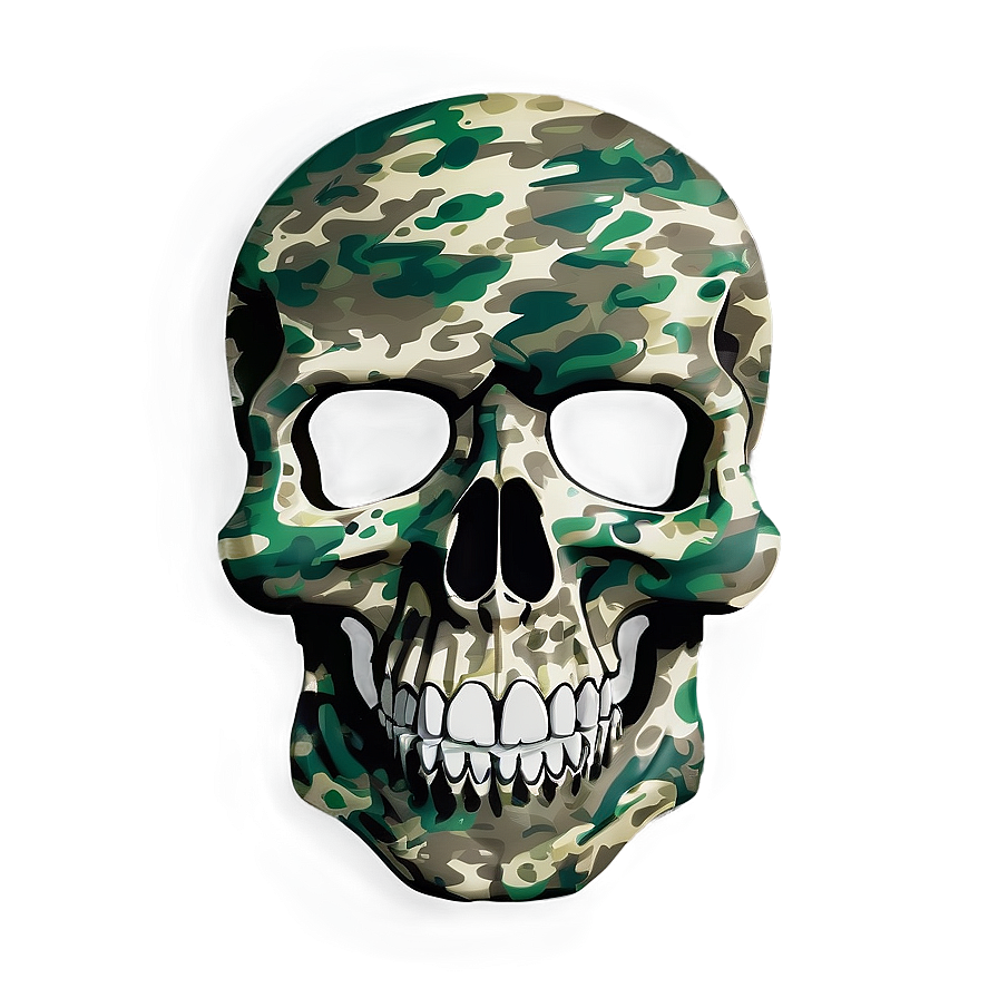 Camo Skull Graphic Png Xiu64