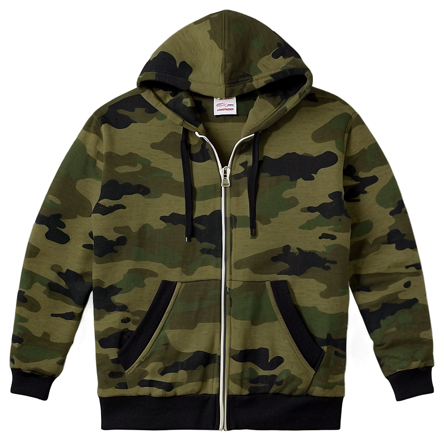 Camo Zip Up Hoodie Png Sjl