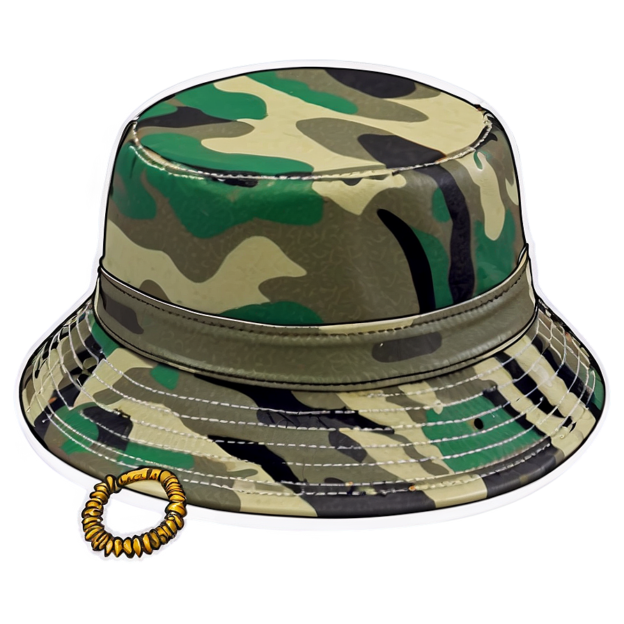 Camouflage Bucket Hat Png 10