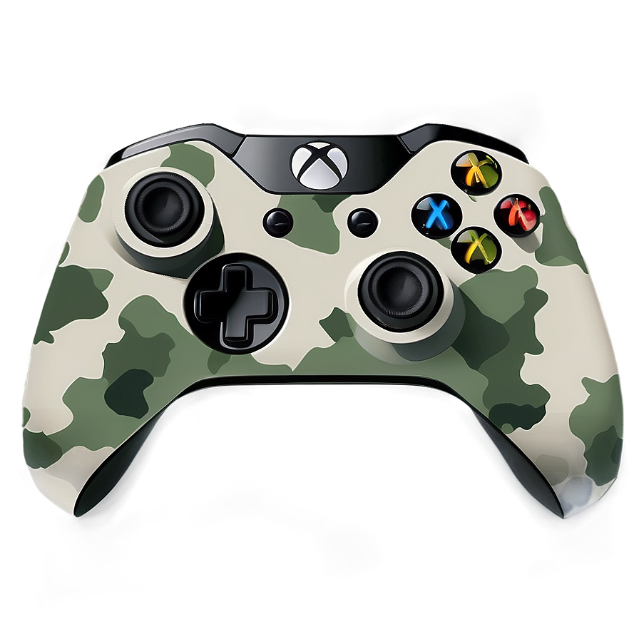 Camouflage Xbox Controller Design Png 05252024