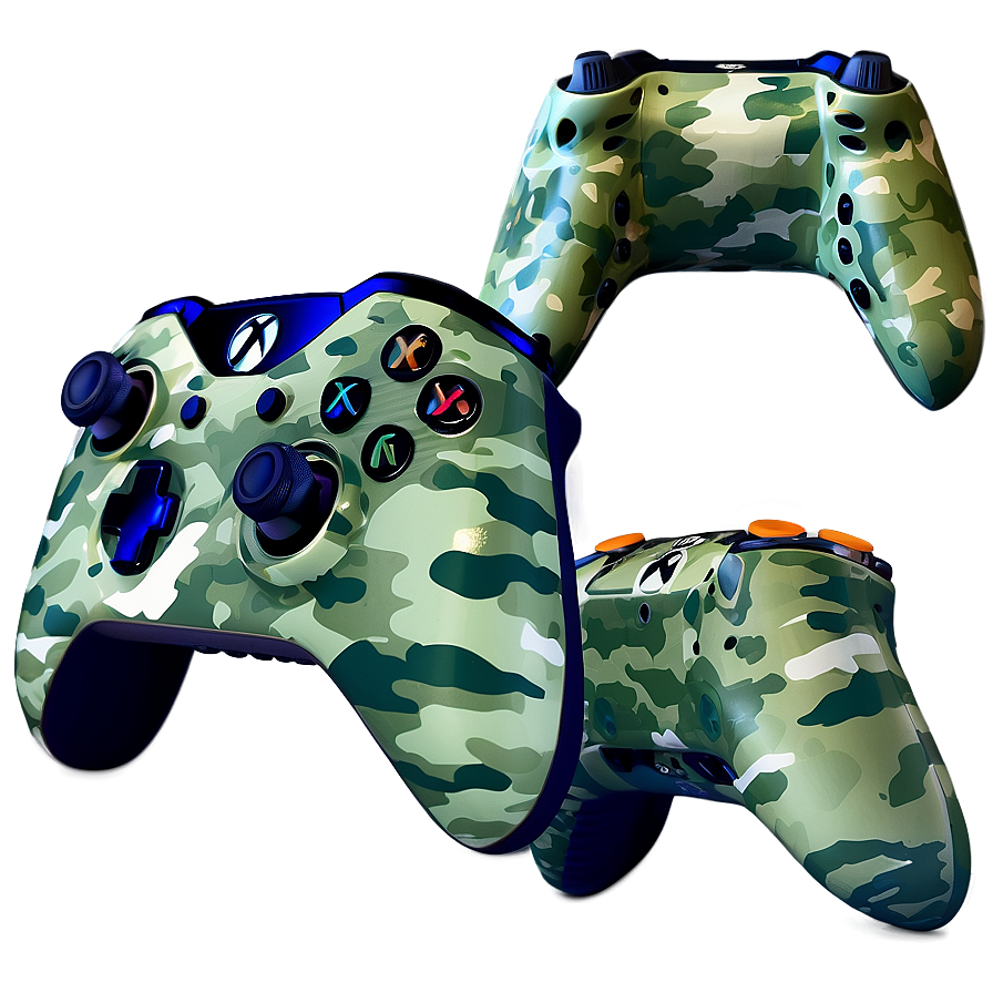 Camouflage Xbox Controller Design Png Pjo