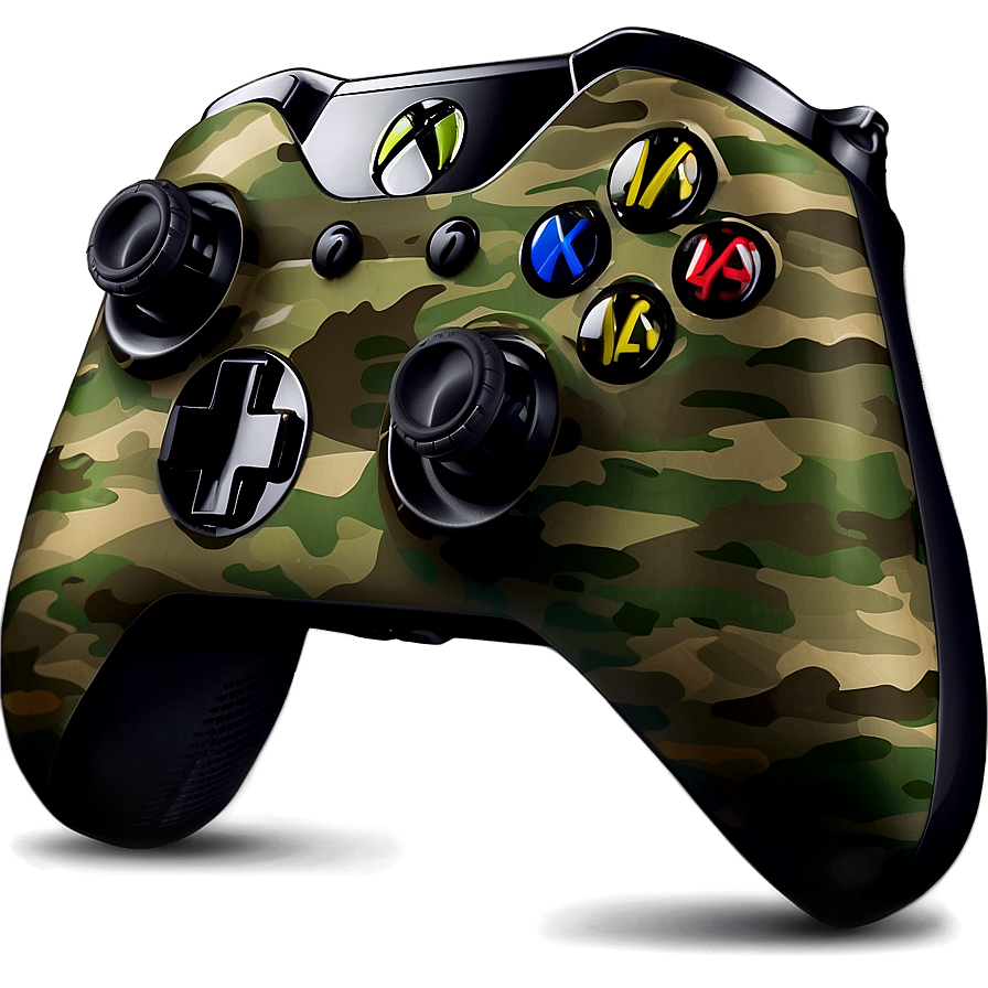 Camouflage Xbox Controller Design Png Vdr39