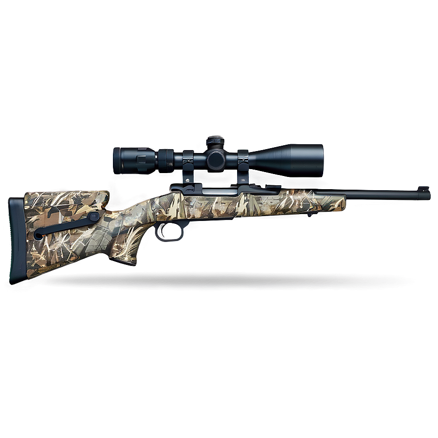 Camouflaged Hunting Rifle Graphic Png 06132024