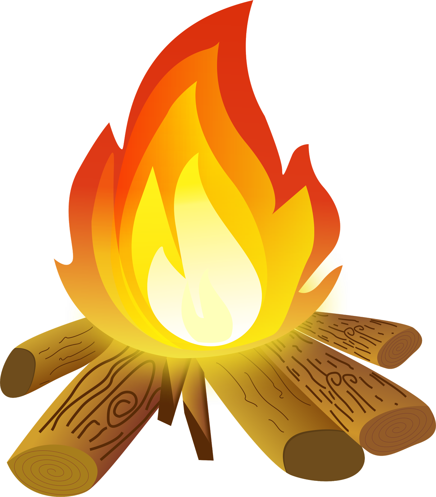 Campfire Graphic Illustration