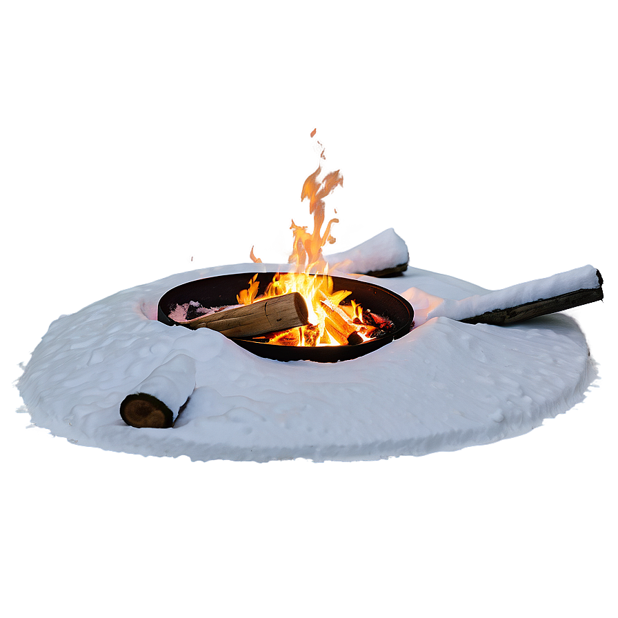 Campfire In Snow Png Thj59