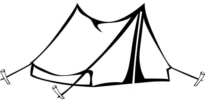 Camping Tent Silhouette