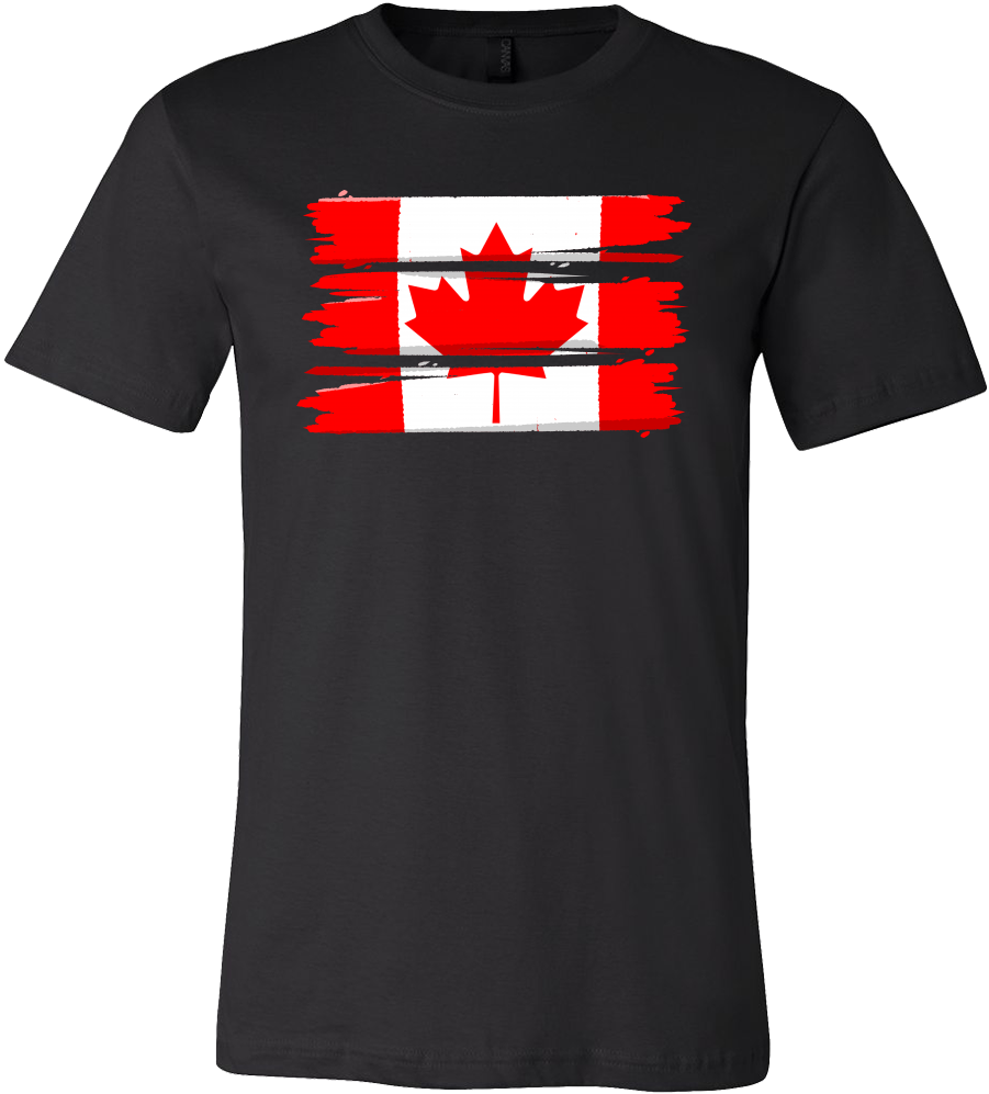 Canada Flag Paint Splatter T Shirt Design