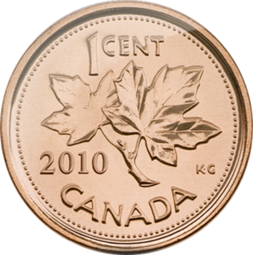 Canadian Penny2010 Maple Leaves