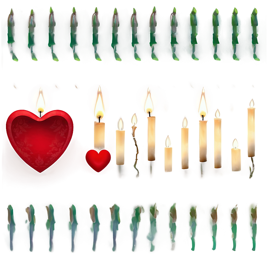 Candle Light Heart Shape Png Efr52