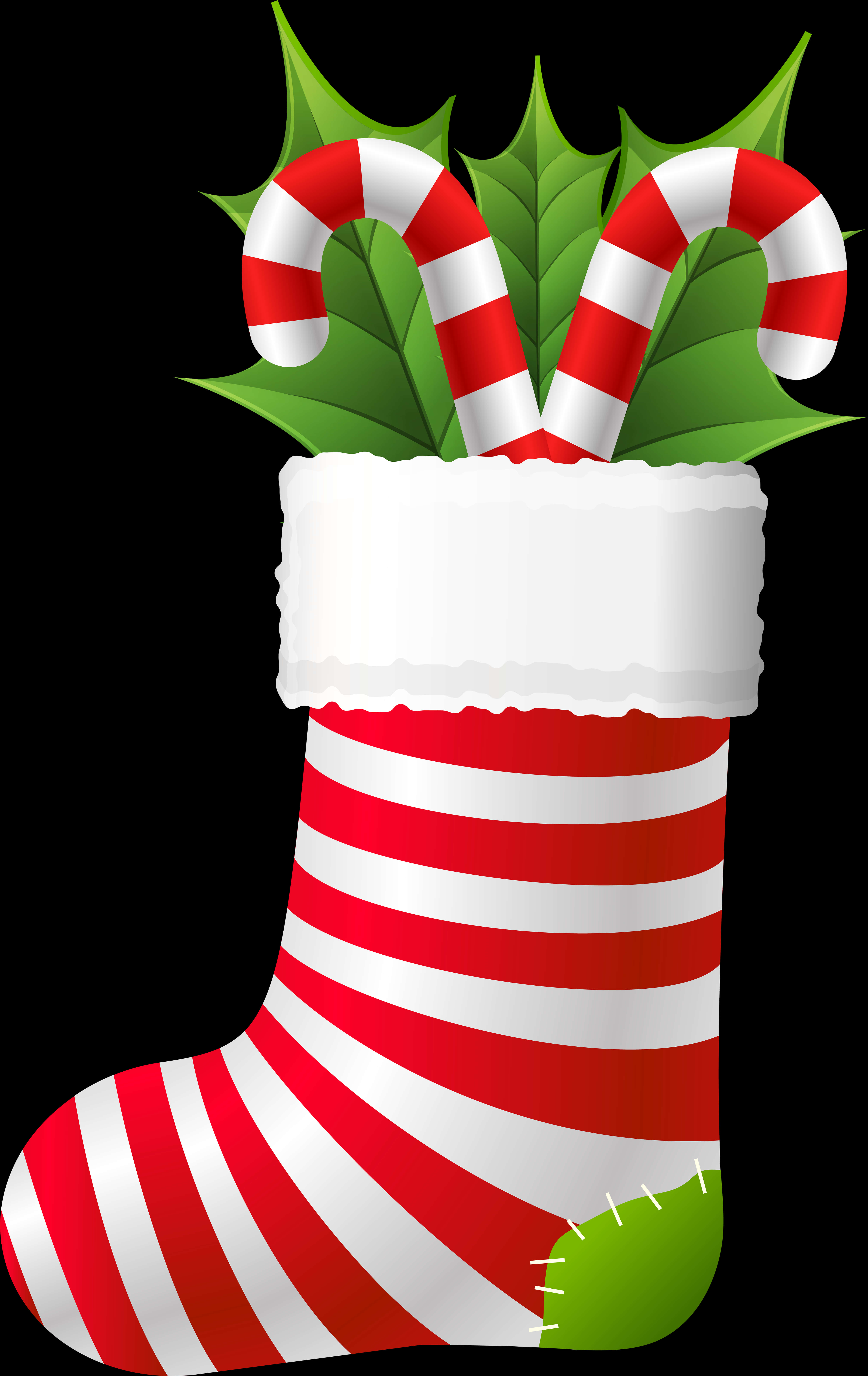 Candy Cane Christmas Stocking