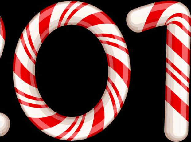 Candy Cane Letters Design