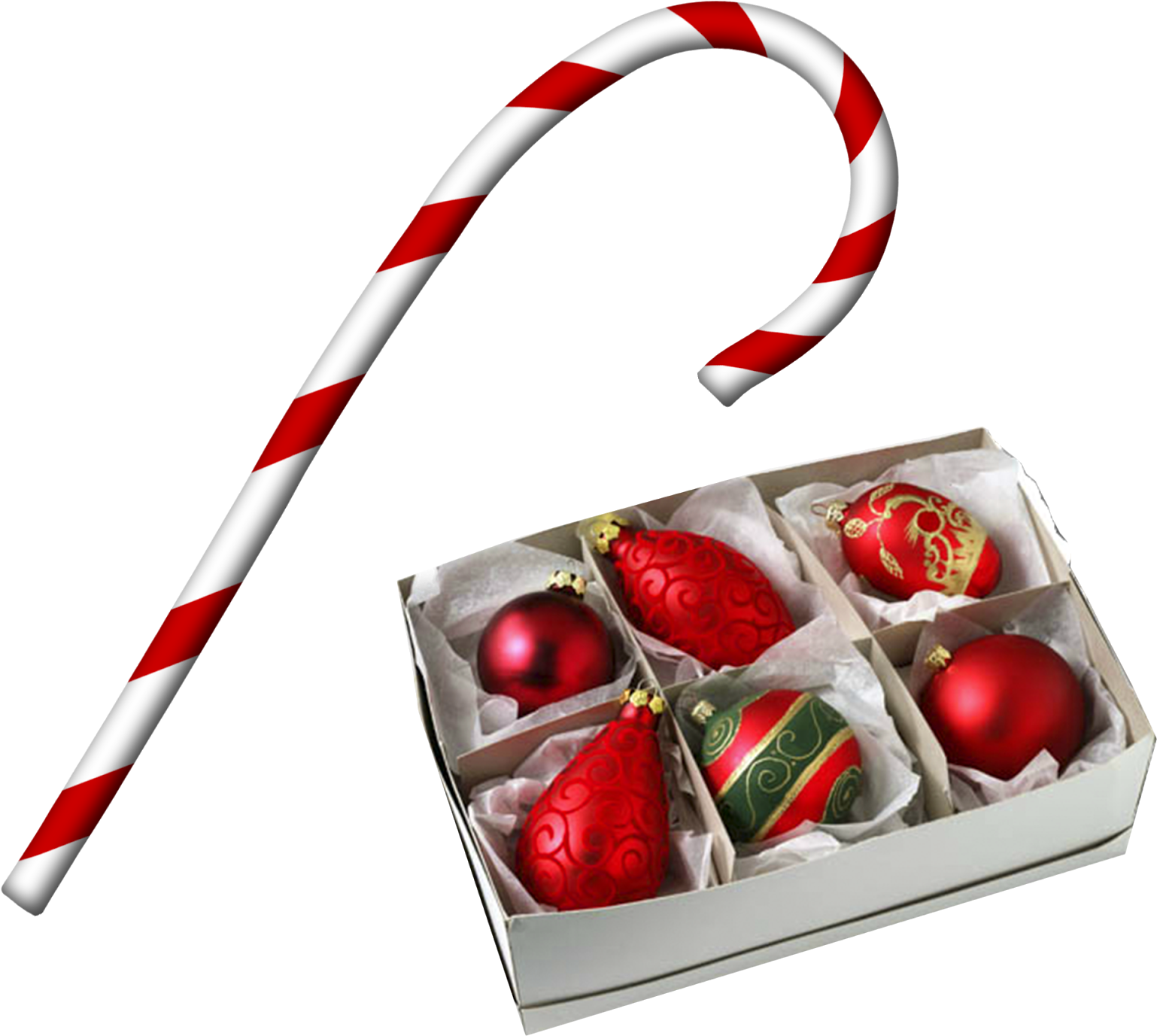 Candy Caneand Christmas Ornaments