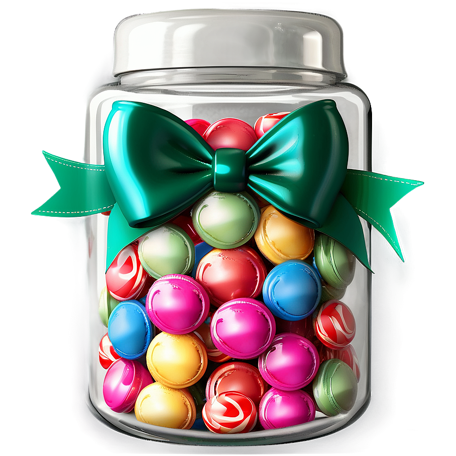 Candy Jar With Bow Png 64