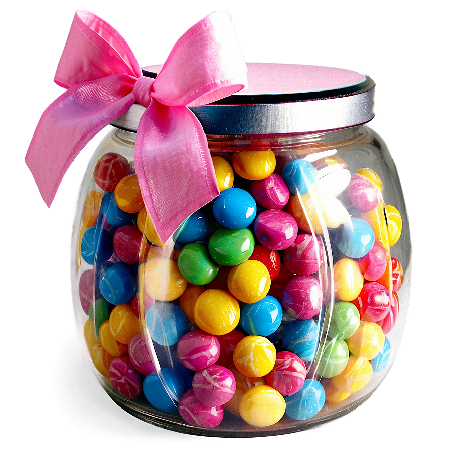 Candy Jar With Flowers Png Qeh